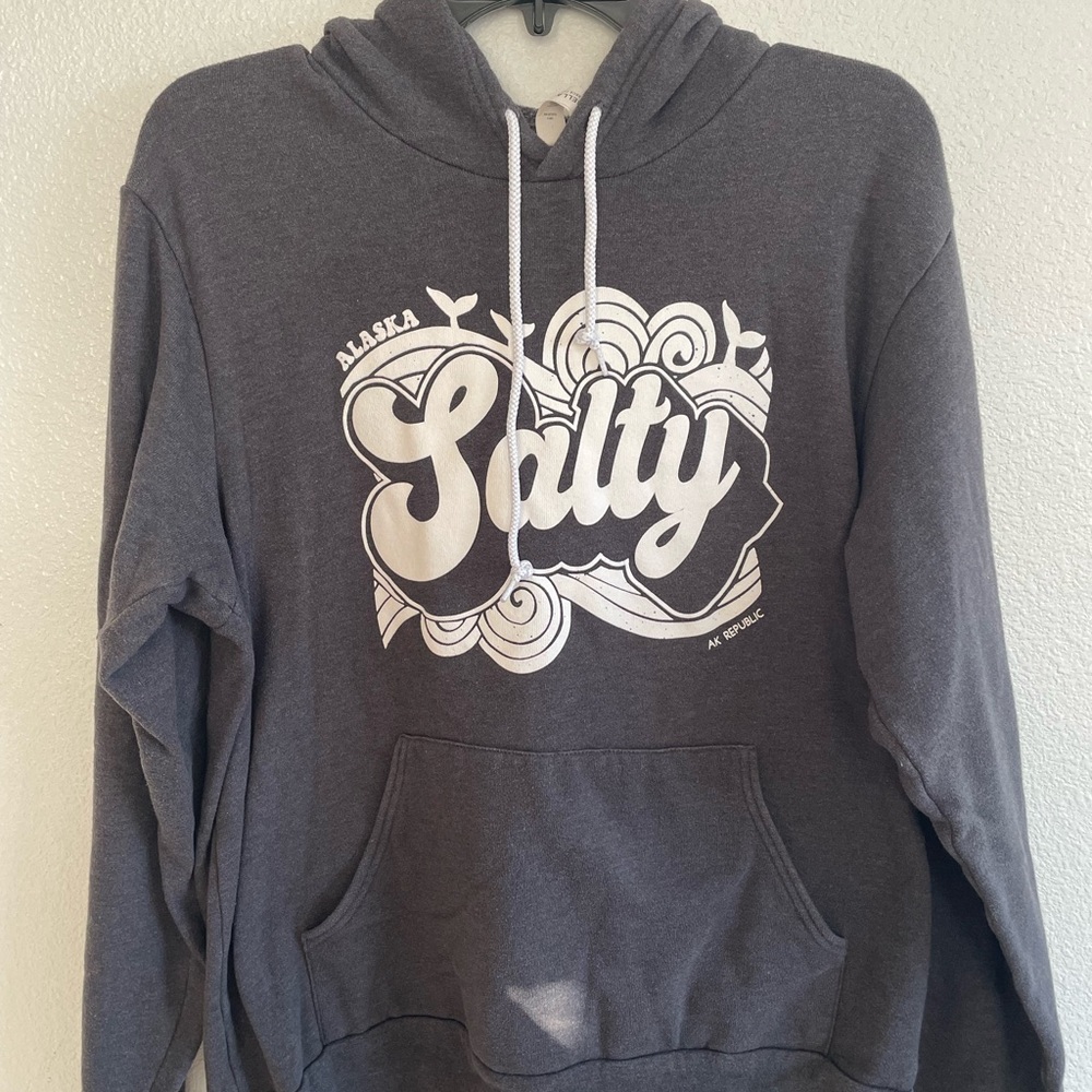 Gray Alaska 'Salty' Graphic Hoodie